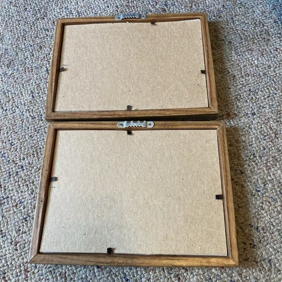 Indian Settlement Art Print Decor Native American Camp Riding Horse Lot Of 2 - Picture 5 of 9